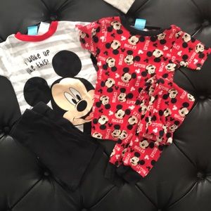 Disney Mickey Mouse 4 Piece 4T pajama Set
